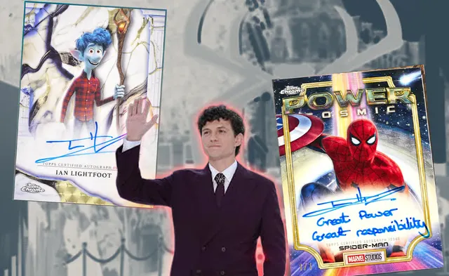 Tom Holland Writes Iconic Spider-Man Quote for First Topps Marvel and Disney Autograph Cards — image from Sole Retriever