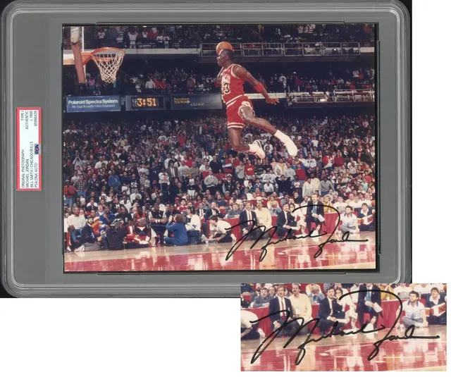 Iconic Michael Jordan slam dunk photo headlines Goldin Photography Auction — image from Sports Collectors Digest
