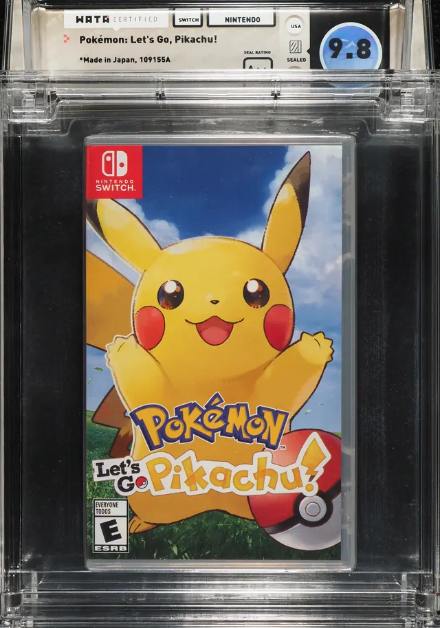 Pokemon: Let's Go, Pikachu! (Nintendo Switch) WATA 9.8 A++ Sealed — image from Fanatics Collect (ex-PWCC)