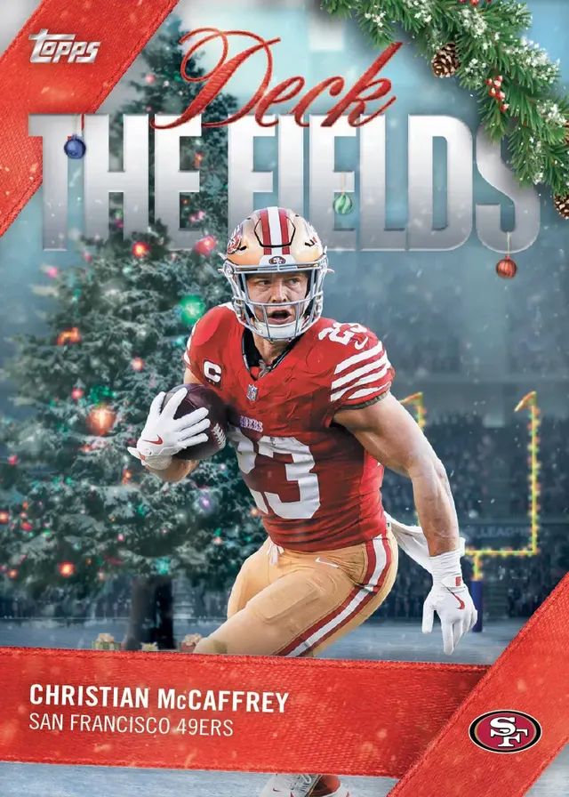 2026 Topps Holiday Football Deck the Fields | Behind the Design — image from Topps