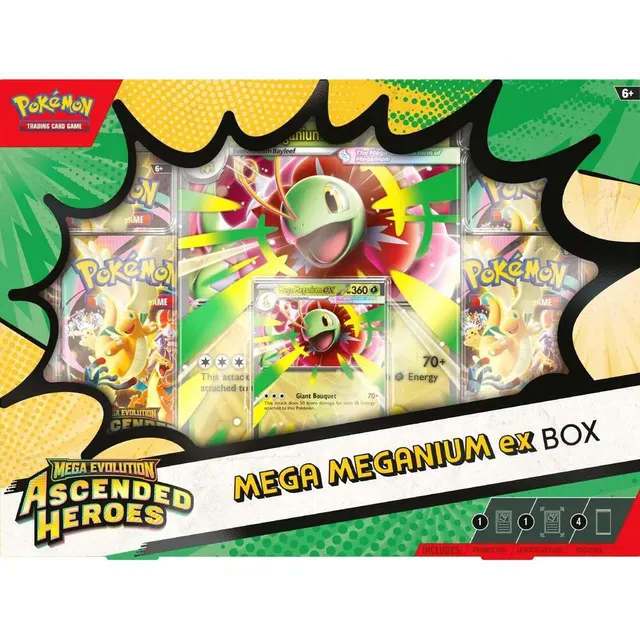 Ascended Heroes Mega Emboar ex Box - ME: Ascended Heroes (ASC) - Mega Meganium — image from Fanatics Collect (ex-PWCC)