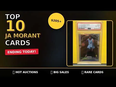 🔥 TOP 10 Ja Morant Card Auctions Ending TODAY! 💰 One Will Sell for OVER $205! — image from YouTube