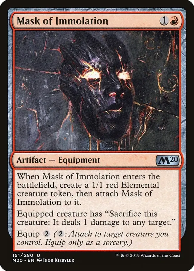 Mask of Immolation [Core Set 2020] - Lightly Played — image from Fanatics Collect (ex-PWCC)
