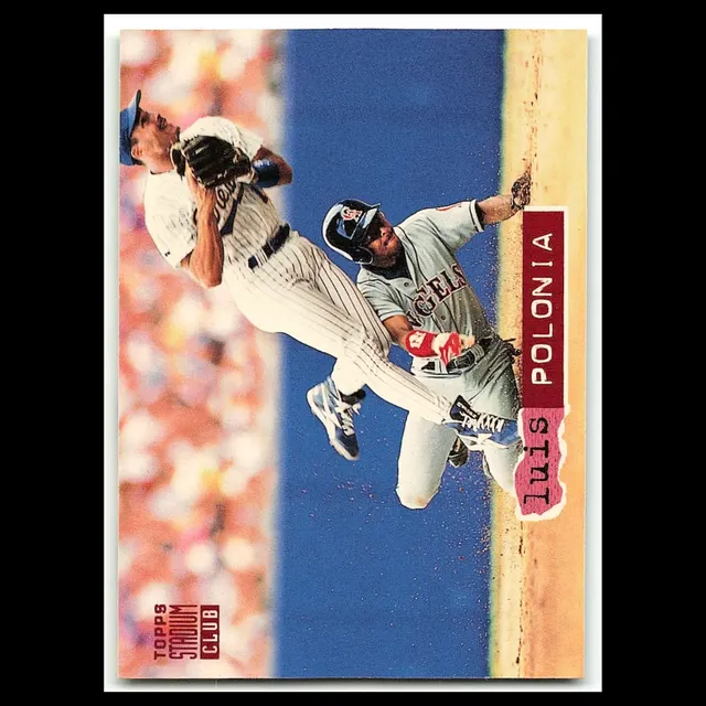 Luis Polonia #11 1994 Topps Stadium Club California Angels Baseball Card MLB NM — image from Fanatics Collect (ex-PWCC)
