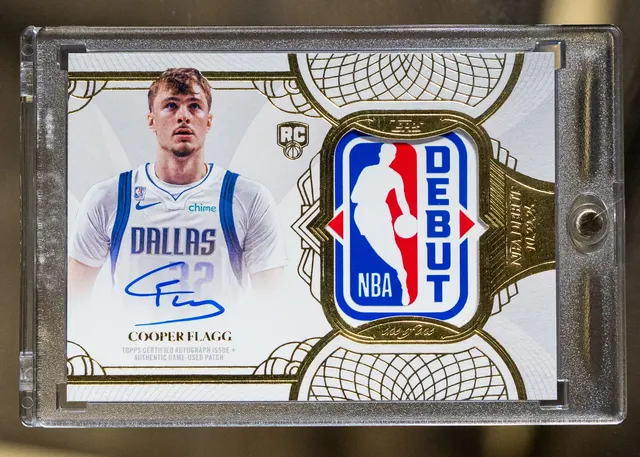Record-setting NBA Debut Rookie Patch cards back on market at new card company — image from Sports Collectors Digest