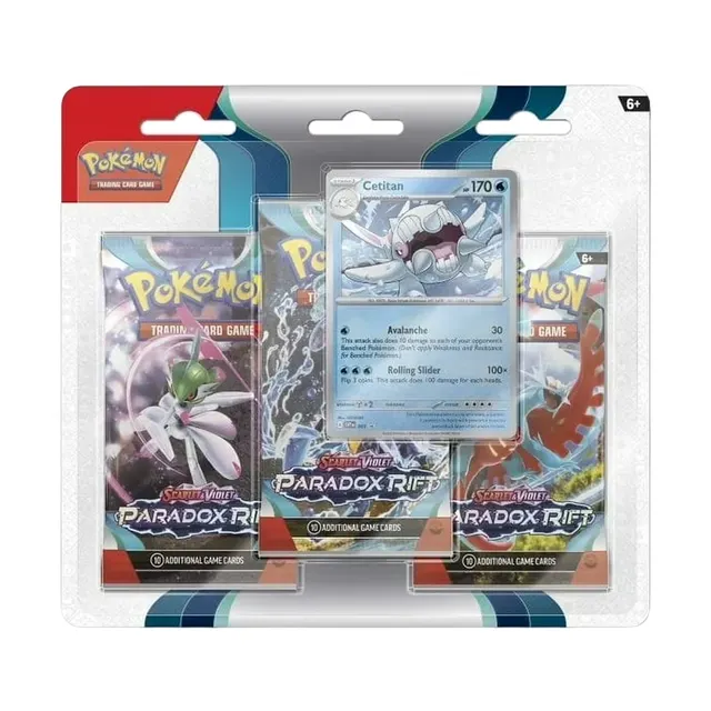 Paradox Rift 3 Pack Pokemon Blister - Cetitan — image from Fanatics Collect (ex-PWCC)