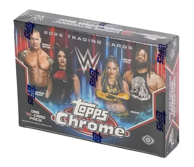 2026 Topps Chrome WWE Wrestling Delight Box — image from Fanatics Collect (ex-PWCC)