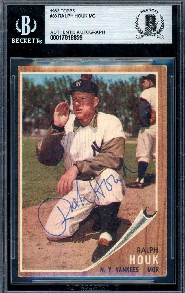 Ralph Houk Beckett BAS Signed 1962 Topps Autograph — image from Fanatics Collect (ex-PWCC)