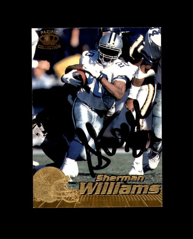 Sherman Williams Hand Signed 1996 Pacific Dallas Cowboys Autograph — image from Fanatics Collect (ex-PWCC)