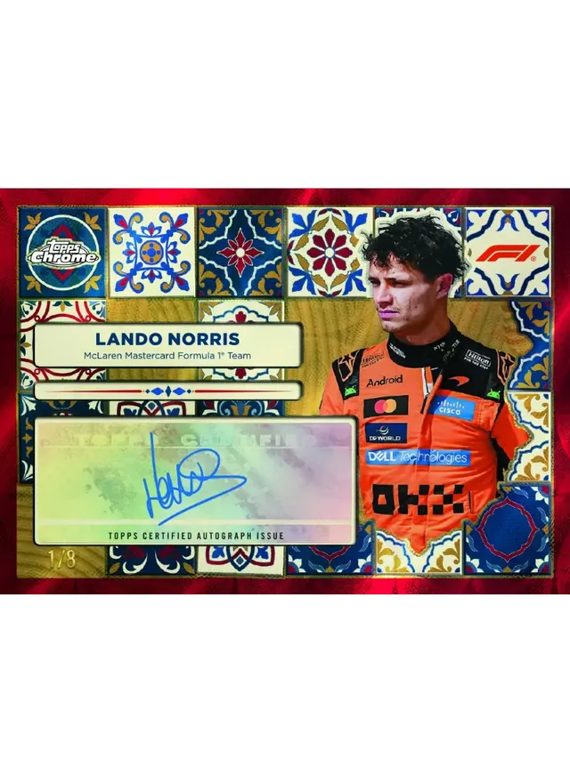 Behind the Design: Discover the Vuelta Insert in 2026 Topps Chrome F1 — image from Topps