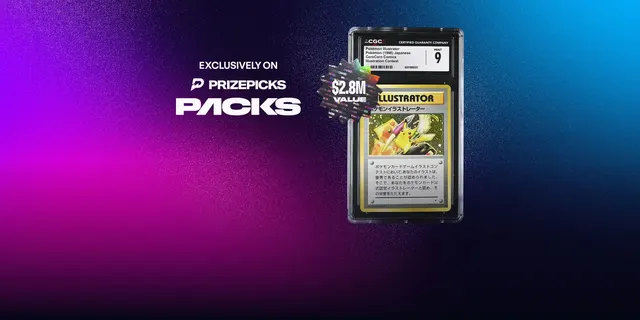 Pikachu Illustrator Card: Pull the Rarest Pokémon Card From $1 Packs on PrizePicks — image from PrizePicks