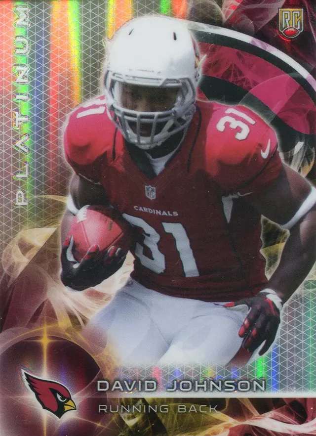 David Johnson Unsigned 2015 Topps Platinum Rookie Card — image from Fanatics Collect (ex-PWCC)